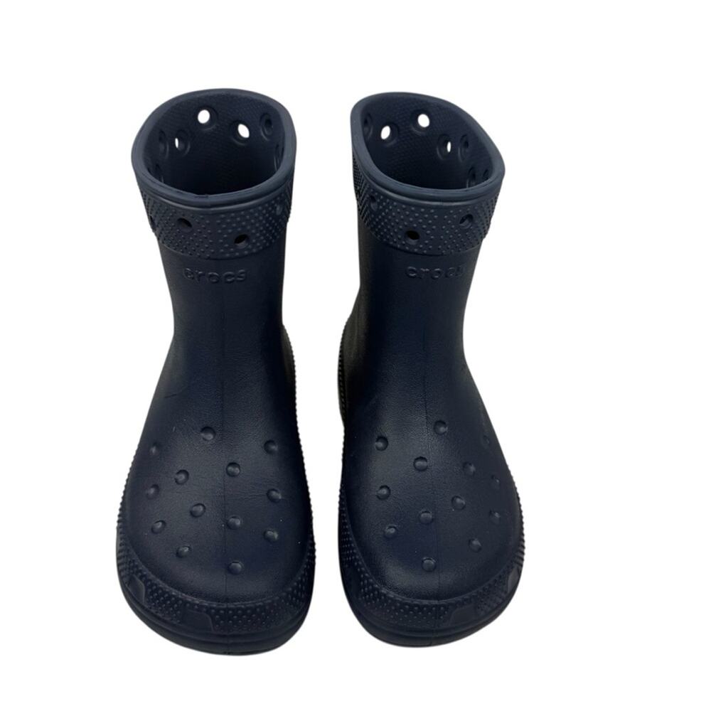 CROCS Classic Unisex Rain Outdoor Rubber Ankle Boots Navy Blue Kids Sz J2 - Picture 4 of 14